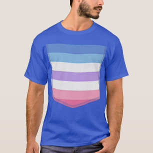 Human Rights Gay Pride Bi Gender Flag Pocket Lgbt T-Shirt