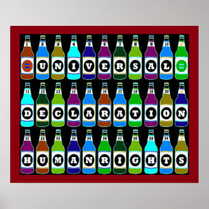 HUMAN RIGHTS POSTER - 30 FLAVORS OF UDHR