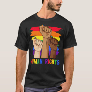 Human Rights Power Fist Lgbt Pride Gay Lesbian Tra T-Shirt