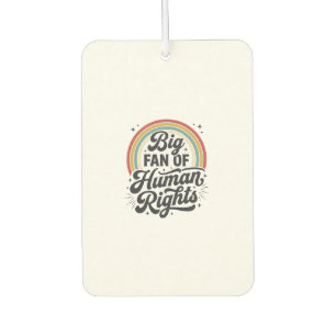 Human Rights Retro Rainbow Vector T-Shirt Design_1 Car Air Freshener
