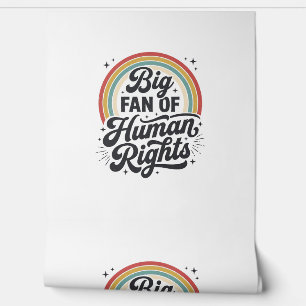 Human Rights Retro Rainbow Vector T-Shirt Design_1 Wallpaper