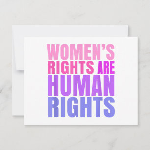 Human Rights Womens Right Holiday Card