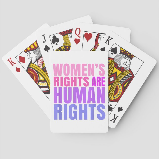 Human Rights Womens Right Playing Cards (Back)