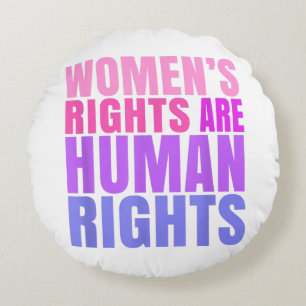 Human Rights Womens Right Round Cushion