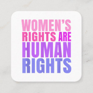 Human Rights Womens Right Square Business Card