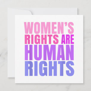 Human Rights Womens Right Thank You Card