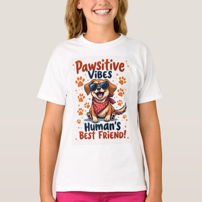 Human’s Best Friend Cute Dog T-Shirt (Front)