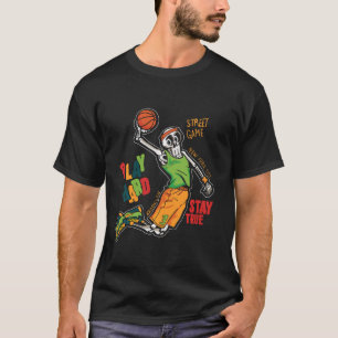 Human Skeleton Drinking Coffee Funny Halloween Sku T-Shirt