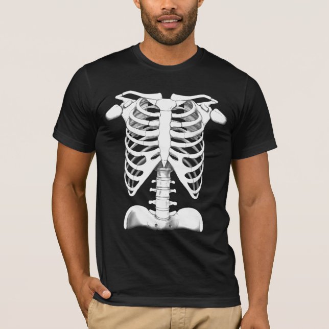 Human Skeleton Front and Back T-Shirt (Front)