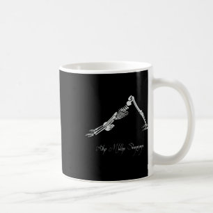 Human Skeleton Make Yoga Downward Facing Dog Pose Coffee Mug