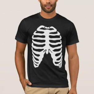 Human Skeleton Ribcage white T-Shirt