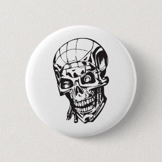 Human Skull 159 6 Cm Round Badge