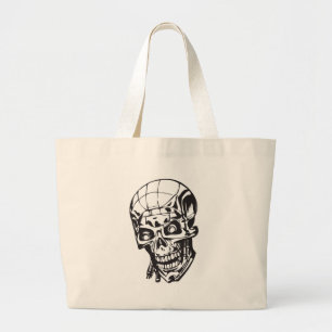 Human Skull 159 Large Tote Bag