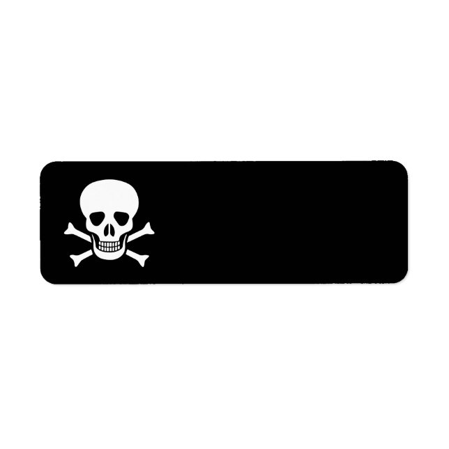 Human skull label return address label (Front)