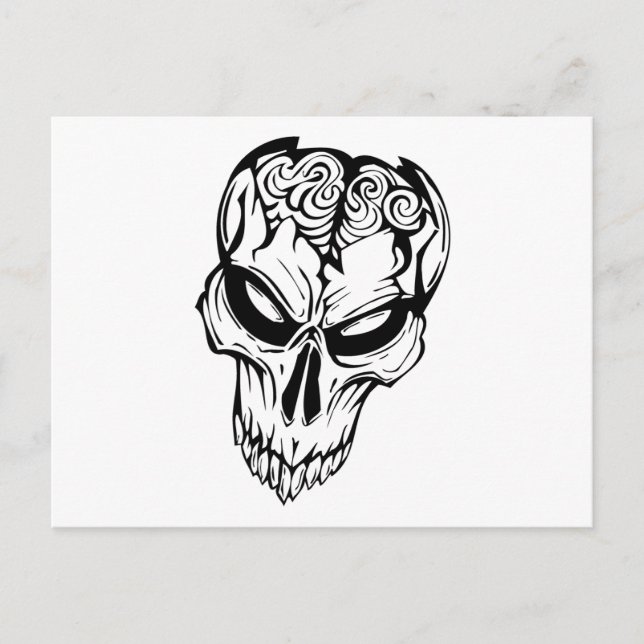 Human Skull Postcard (Front)