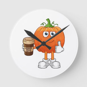 Human Spice Latte Round Clock