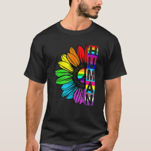 Human Sunflower Lgbt Flag Gay Pride Month T-Shirt
