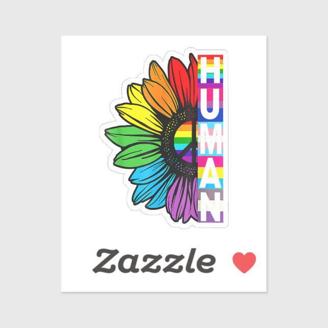 Human Sunflower Rainbow LGBT Flag Gay Pride Proud  (Sheet)