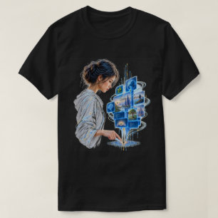 Human Touch AI Interface Creative Technology T-Shirt
