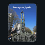 Human Tower statue, Spain Magnet<br><div class="desc">View of the Human Tower statue (Castell) in Tarragona,  Spain.</div>