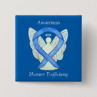 Human Trafficking Awareness Angel Ribbon Pin