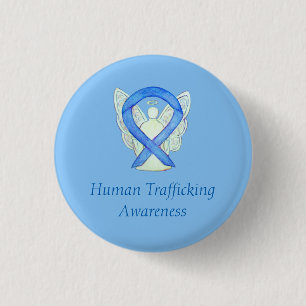 Human Trafficking Awareness Angel Ribbon Pin