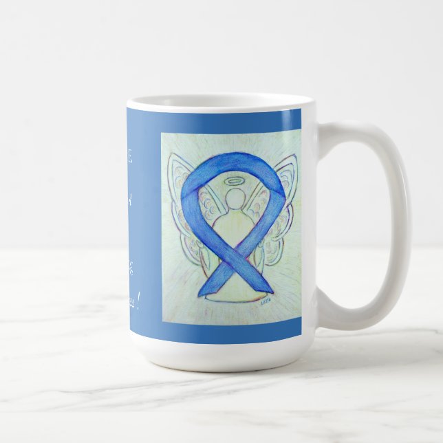 Human Trafficking Awareness Ribbon Angel Mug (Right)