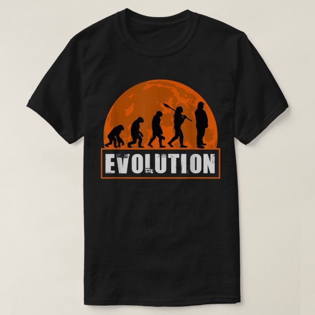 Human Truck Driver Evolution Funny Truck Driver  T-Shirt (Design Front)