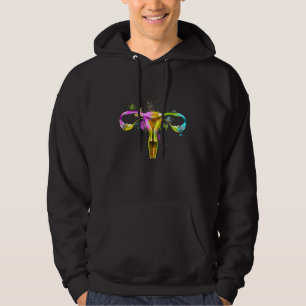 Human Uterus Floral Anatomy Feminist Feminism Hoodie