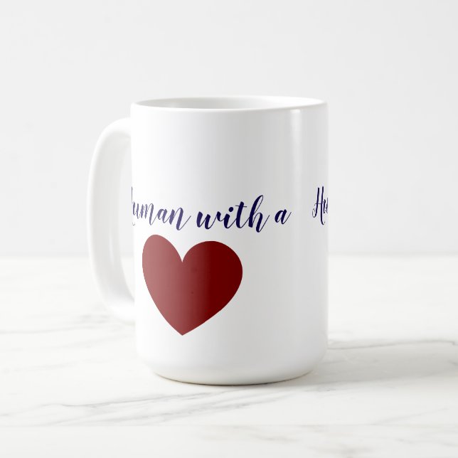 Human with a heart  coffee mug (Front Left)