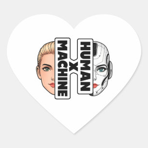 HUMAN x MACHINE Heart Sticker
