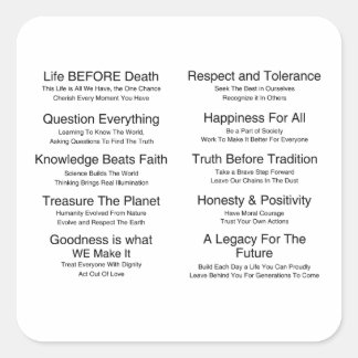 Humandments Square Sticker