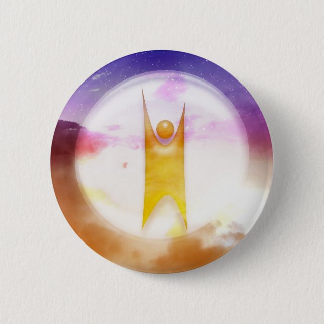 Humanism Symbol 6 Cm Round Badge (Front)