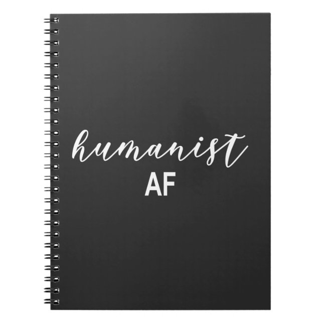 Humanist Typographic quirky fun notebook (Front)