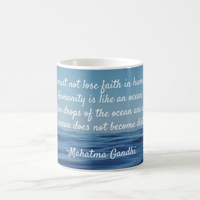 Humanity Ocean Quote Coffee Mug (Center)