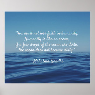 Humanity Ocean Quote Poster