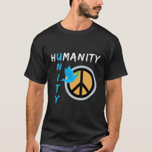 Humanity Unity Peace Sign Design T-Shirt