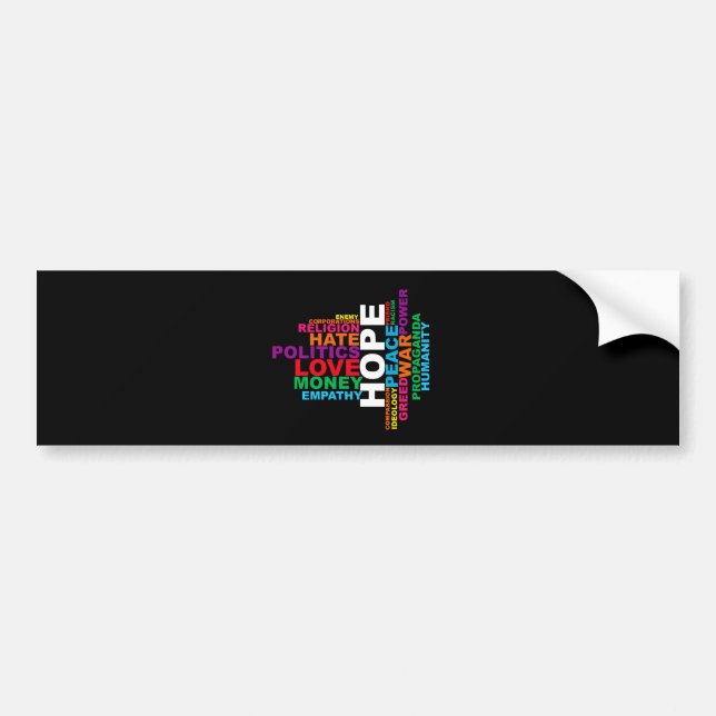 Humanity Word Cloud Bumper Sticker (Front)