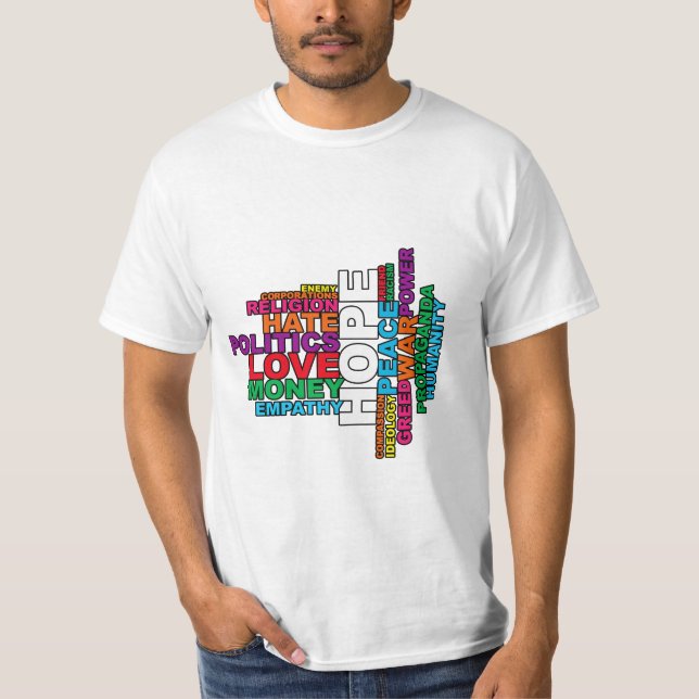 Humanity Word Cloud T-Shirt (Front)