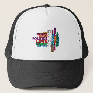 Humanity Word Cloud Trucker Hat