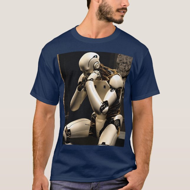 humanoid robot in the exact position T-Shirt (Front)