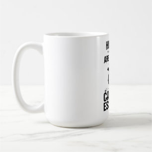 Humans Are Optional Cats Are Essential Dark Humour Coffee Mug