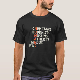 Humans Religions Christians Buddhists Muslims Men T-Shirt