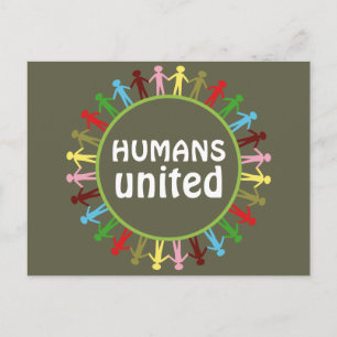 HUMANS UNITED Peace Postcard