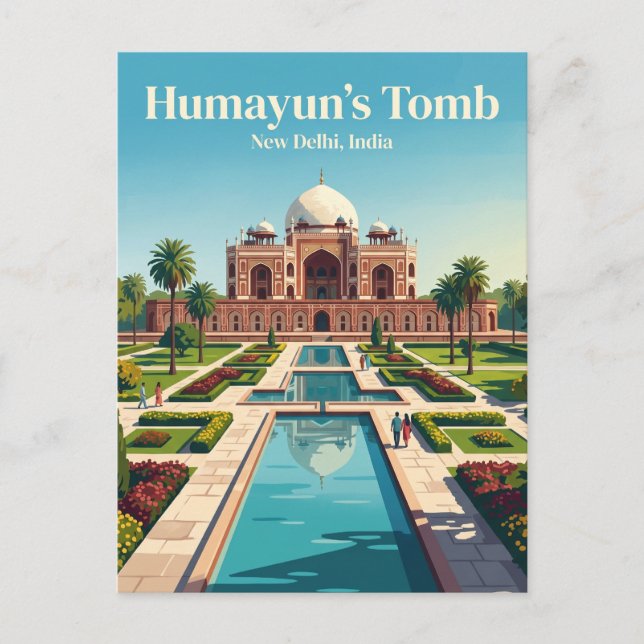 Humayun's Tomb India Postcard (Front)