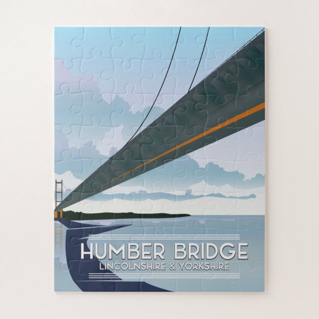 Humber Bridge, Lincolnshire & Yorkshire Jigsaw Puzzle (Vertical)