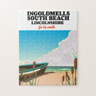 Humberston Fitties Beach lincolnshire  Jigsaw Puzzle