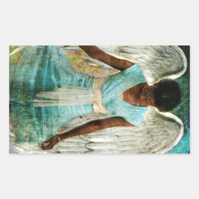 Humble Angel Rectangular Sticker (Front)