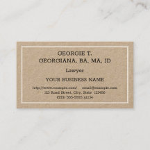 Humble, Basic Attorney Business Card