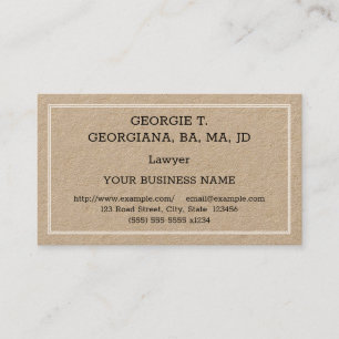 Humble, Basic Attorney Business Card